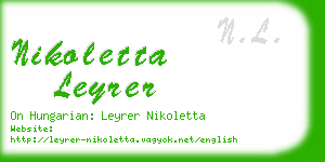 nikoletta leyrer business card